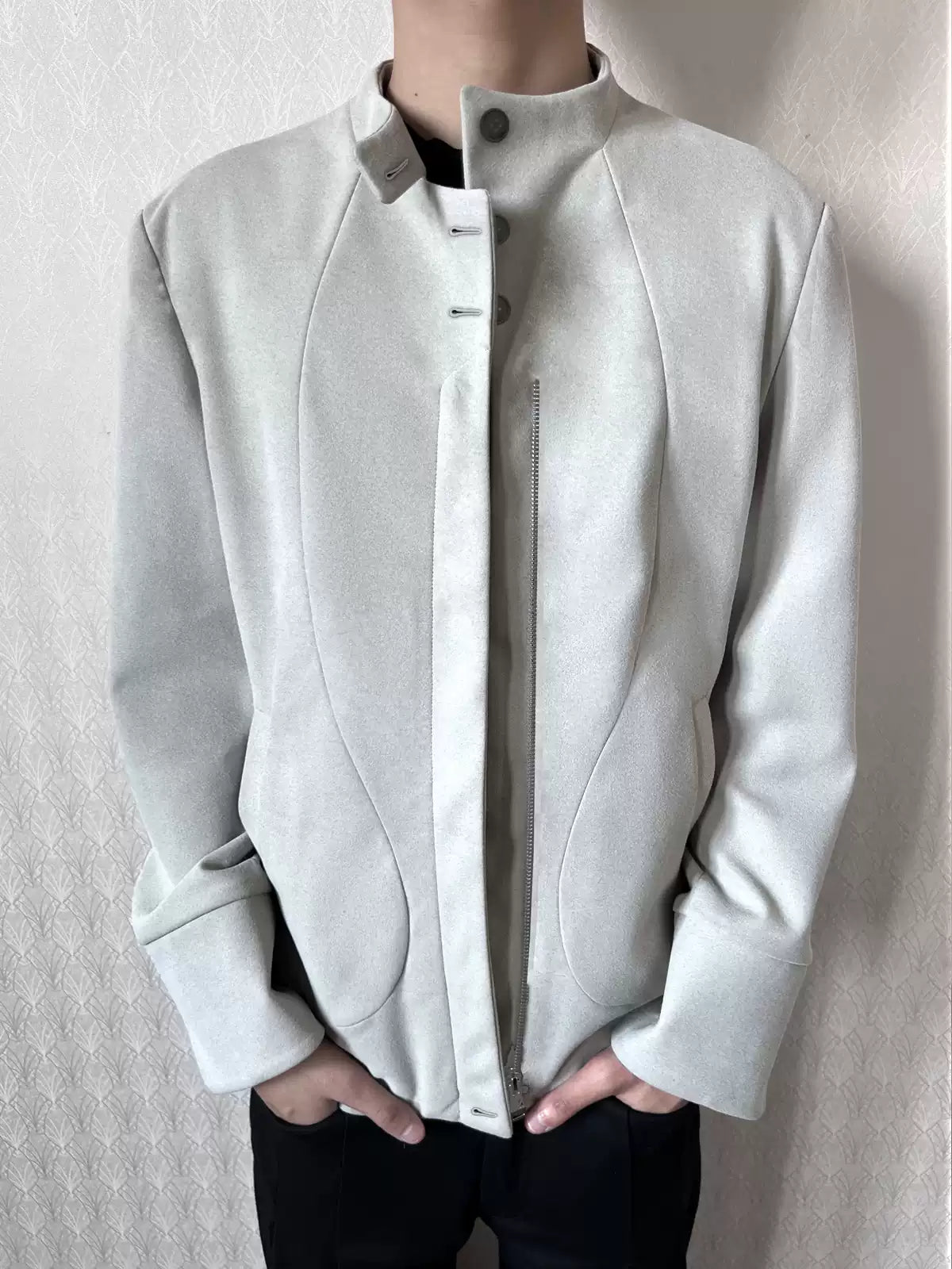 "Bukuri" Suede Fleece Blazer