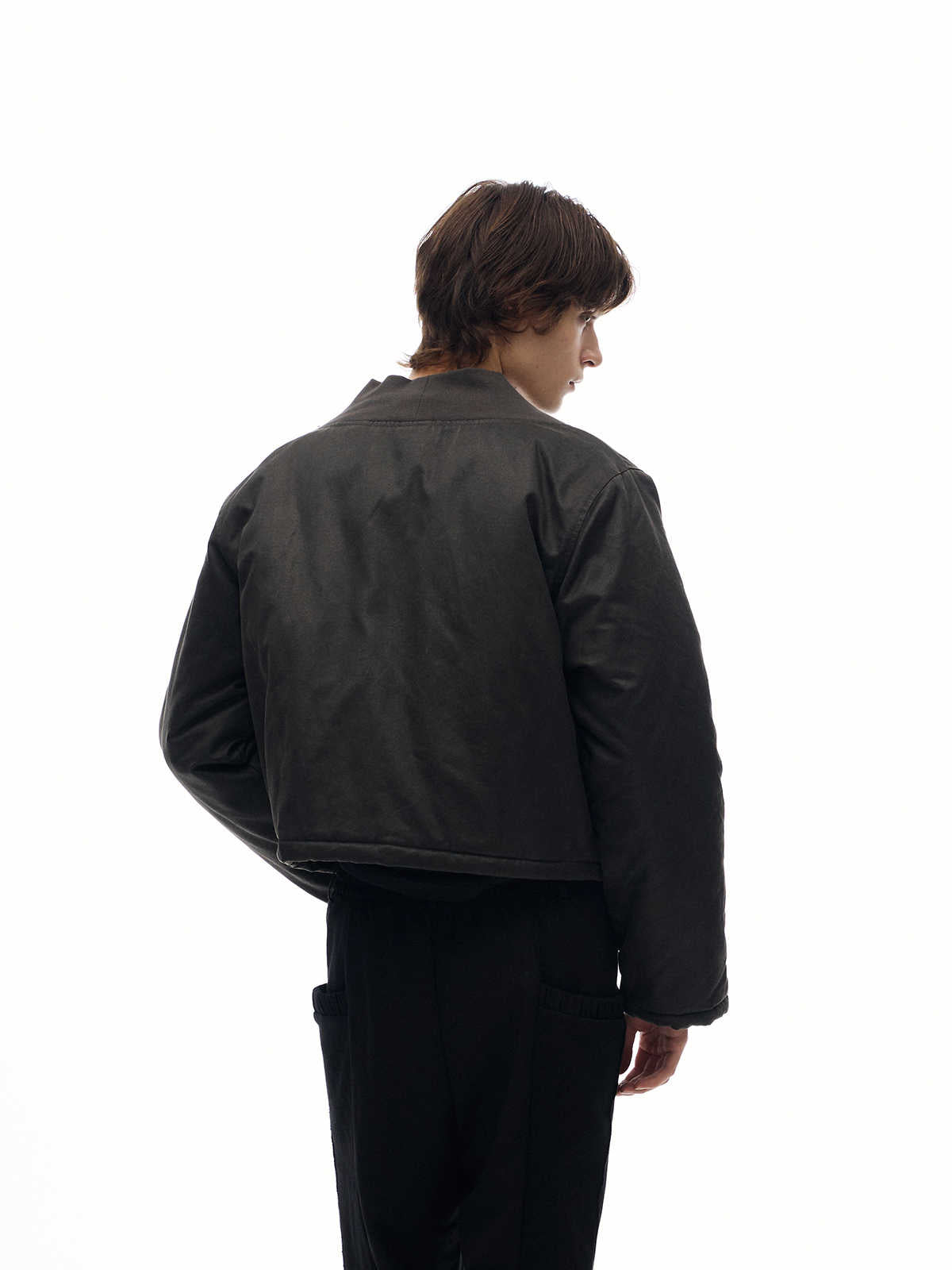 "Wall" Cross-breasted Washed Bomber