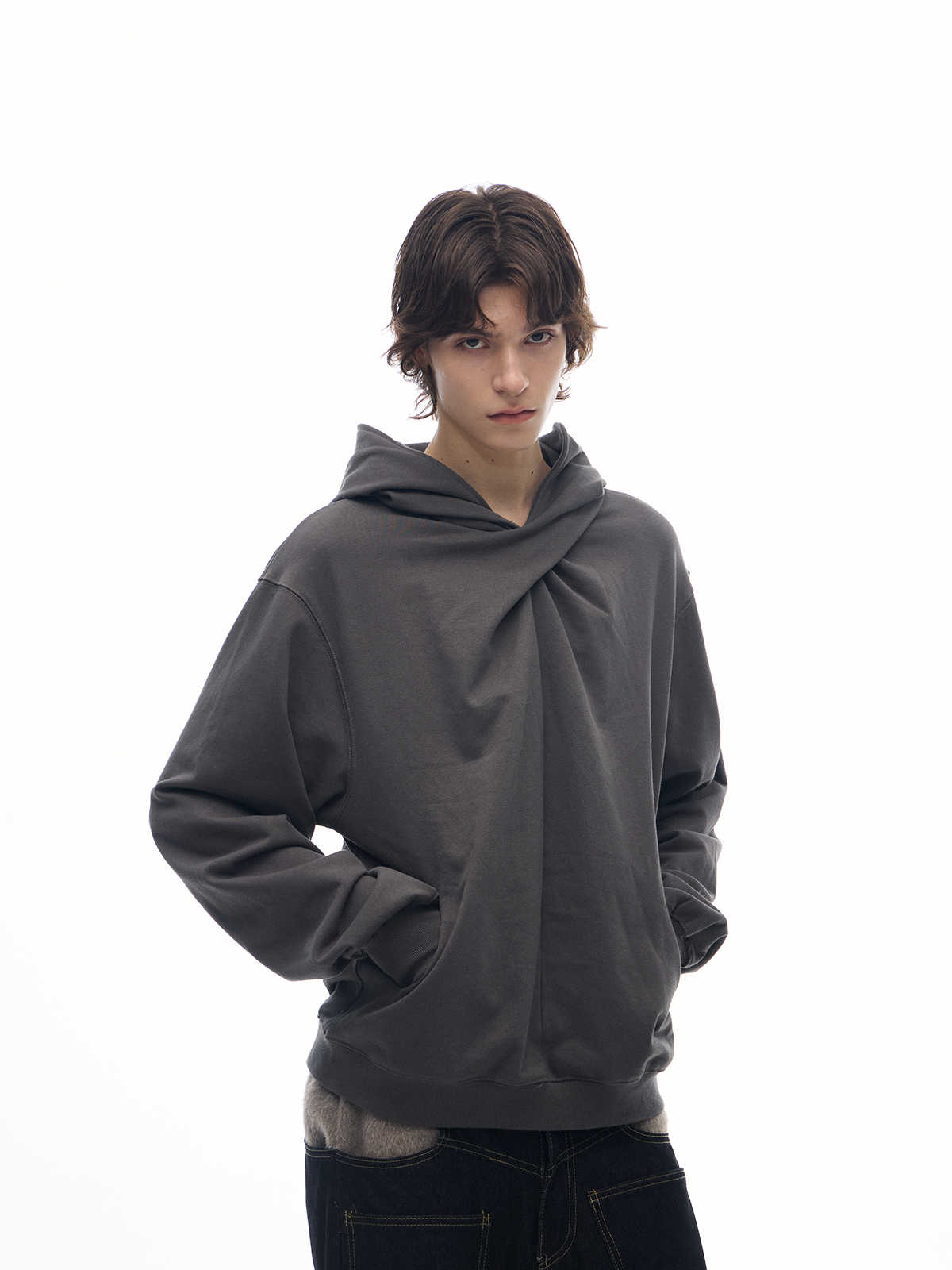 "Knot" Boxy Hooded Sweatshirt